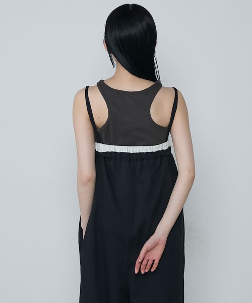 le ELMi（ルエルミ）の「Edge-cut cup-padded amesri tank / エッジカットカップ付きアメスリタンク（タンクトップ・レディース・アイボリー/ブラック/ブラウン・FREE）」の15枚目の写真