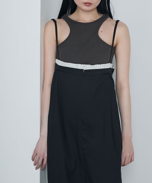 le ELMi（ルエルミ）の「Edge-cut cup-padded amesri tank / エッジカットカップ付きアメスリタンク（タンクトップ・レディース・アイボリー/ブラック/ブラウン・FREE）」の21枚目の写真