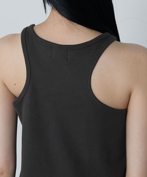 Edge-cut cup-padded amesri tank / エッジカットカップ付き