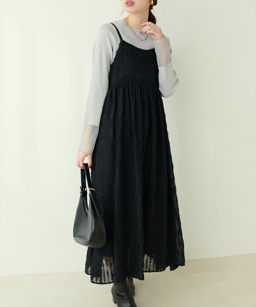 【WEB限定】シアージャガードキャミワンピース（ワンピース）｜natural couture（ナチュラルクチュール）