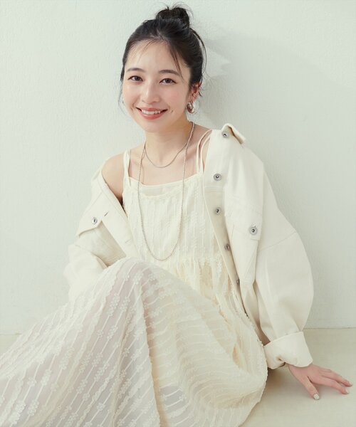 WEB限定】シアージャガードキャミワンピース（ワンピース）｜natural