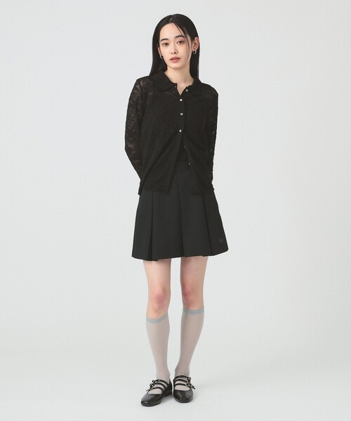 Ray BEAMS(レイビームス)の「プリーツ レース シャツ(シャツ/ブラウス・レディース・ブラック/ホワイト・ONE SIZE)」の20枚目の写真