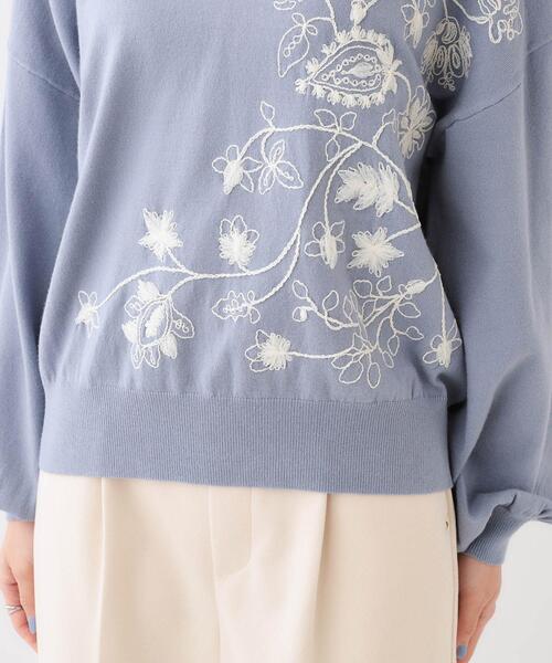 DRESKIP(ドレスキップ)の「【S-LL】大人のエレガントな着こなしに ラメ刺繍ニット(ニット/セーター・レディース・グレー/ダークブラウン/ライトブルー/ブラック・01/04/03/02)」の6枚目の写真
