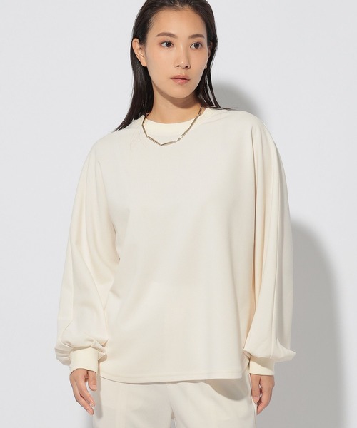 Elura(エルーラ)の「サマ見え2WAYトップス/249509(Tシャツ/カットソー・レディース・ブラック/オフホワイト/ネイビー・MEDIUM/LARGE)」の1枚目の写真