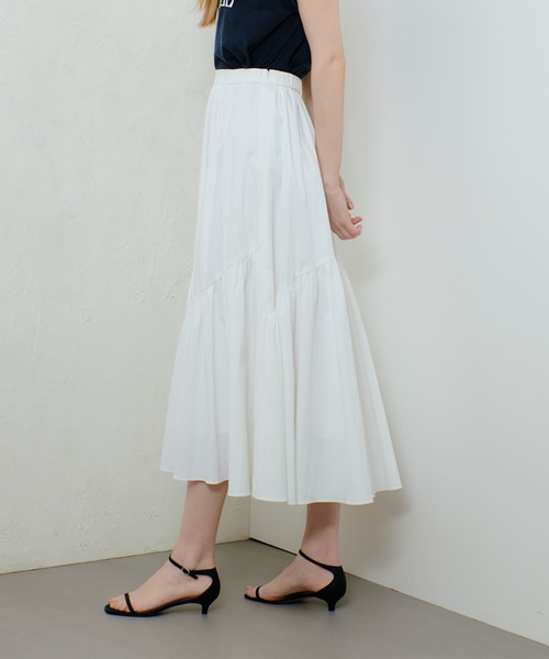 allureville（アルアバイル）の「◇バイヤス切替ギャザースカート（スカート・レディース・ブラック/ホワイト・2/1）」の19枚目の写真