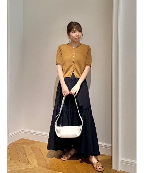 allureville（アルアバイル）の「◇バイヤス切替ギャザースカート（スカート・レディース・ブラック/ホワイト・2/1）」の9枚目の写真