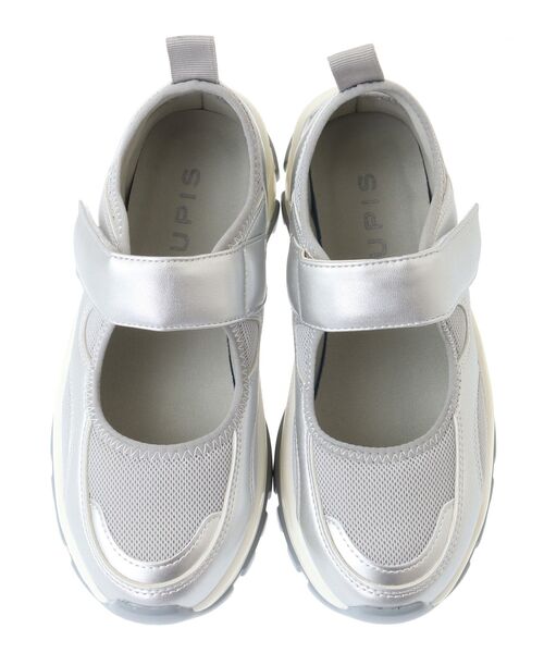 Green Parks(グリーンパークス)の「RUPIS. 厚底ベルトスニーカー(スニーカー・レディース・ブラック/アイボリー/シルバー・M/L/S/XL)」の9枚目の写真
