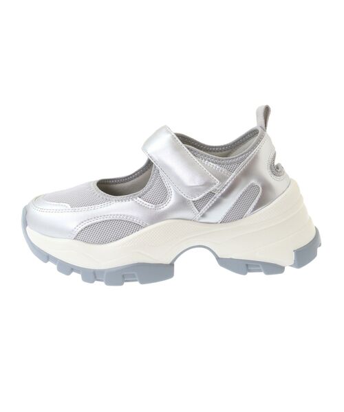 Green Parks(グリーンパークス)の「RUPIS. 厚底ベルトスニーカー(スニーカー・レディース・ブラック/アイボリー/シルバー・M/L/S/XL)」の10枚目の写真