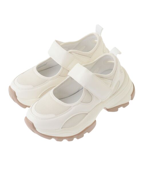 Green Parks(グリーンパークス)の「RUPIS. 厚底ベルトスニーカー(スニーカー・レディース・ブラック/アイボリー/シルバー・M/L/S/XL)」の16枚目の写真