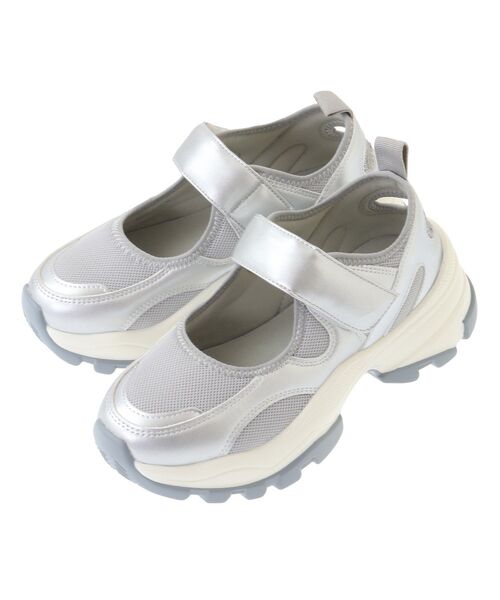 Green Parks(グリーンパークス)の「RUPIS. 厚底ベルトスニーカー(スニーカー・レディース・ブラック/アイボリー/シルバー・M/L/S/XL)」の17枚目の写真