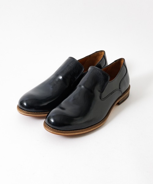 alfredoBANNISTER（アルフレッドバニスター）の「【WEB別注】プレーントゥ レザー スリッポン（スリッポン・メンズ・グレー/ネイビー/ブラウン/ブラック・39/40/41/42/43/44/45）」の2枚目の写真