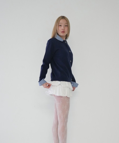 i+mu センソユニコ　チェック　リボン　シャツカーディガン i+mu センソユニコ チェック リボン シャツカーディガン i+mu