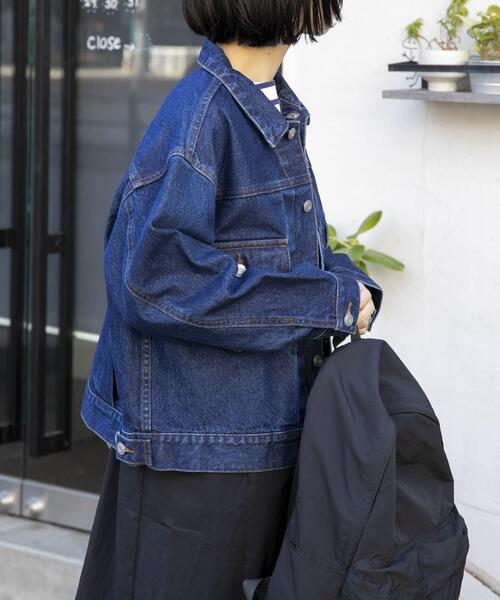 FORK&SPOON(フォークアンドスプーン)の「FORK&SPOON JFデニムジャケット(デニムジャケット・レディース・ワンウォッシュ/ライトインディゴブルー・1)」の4枚目の写真
