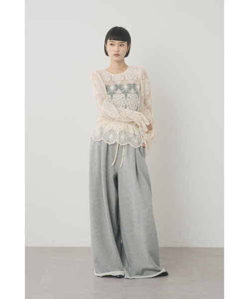 Limue(リミュ)の「スエットワイドパンツ(スウェットパンツ・レディース・ブラック/グレー・FREE)」の18枚目の写真