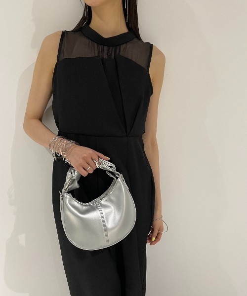 AIC.（エーアイシー）の「オーガンジー切り替えオールインワン（つなぎ/オールインワン・レディース・ブラック・FREE）」の8枚目の写真