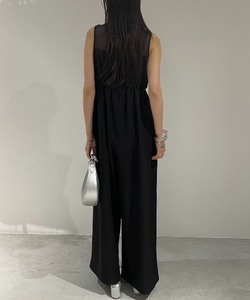 AIC.（エーアイシー）の「オーガンジー切り替えオールインワン（つなぎ/オールインワン・レディース・ブラック・FREE）」の15枚目の写真