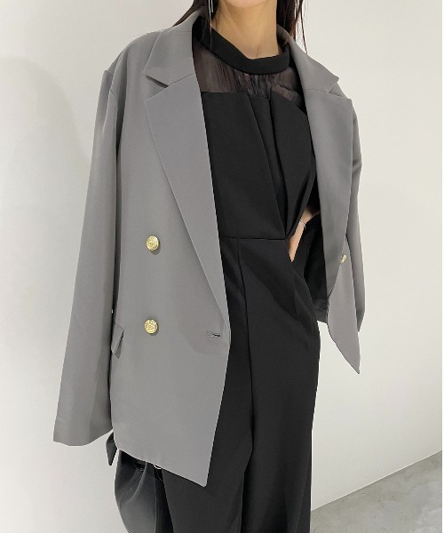 AIC.（エーアイシー）の「オーガンジー切り替えオールインワン（つなぎ/オールインワン・レディース・ブラック・FREE）」の17枚目の写真