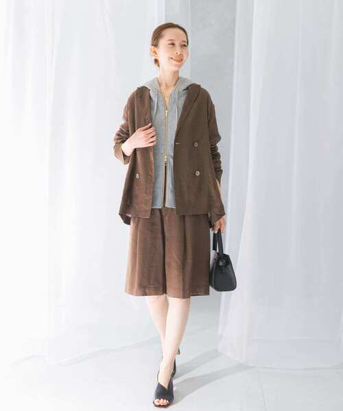 URBAN RESEARCH ROSSO WOMEN（アーバンリサーチ　ロッソ）の「『WEB限定』オーバーZIPパーカー（パーカー・レディース・ベージュ系その他/ピンクベージュ/グレー/チャコールグレー・FREE）」の19枚目の写真