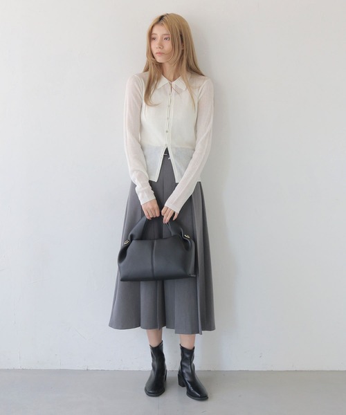 CLEIO（クレイオ）の「【CLEIO】マシュマロタックバッグ MARSHMALLOW TUCK BAG/737-13661（ショルダーバッグ・レディース・ブラック/グレイッシュベージュ/ライトブラウン・FREE）」の6枚目の写真