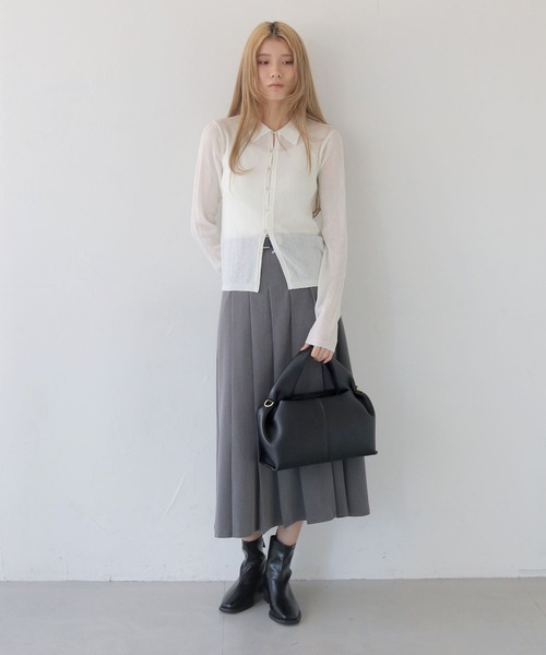 CLEIO（クレイオ）の「【CLEIO】マシュマロタックバッグ MARSHMALLOW TUCK BAG/737-13661（ショルダーバッグ・レディース・ブラック/グレイッシュベージュ/ライトブラウン・FREE）」の7枚目の写真