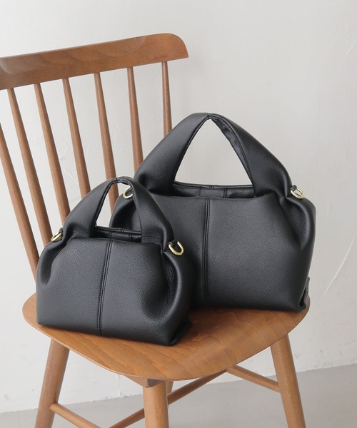 CLEIO（クレイオ）の「【CLEIO】マシュマロタックバッグ MARSHMALLOW TUCK BAG/737-13661（ショルダーバッグ・レディース・ブラック/グレイッシュベージュ/ライトブラウン・FREE）」の18枚目の写真