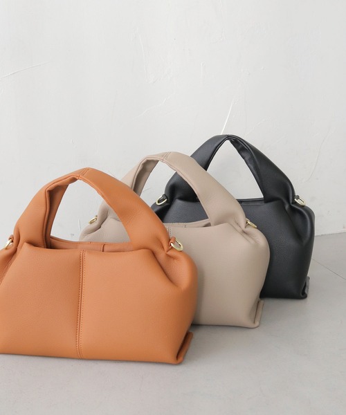 CLEIO（クレイオ）の「【CLEIO】マシュマロタックバッグ MARSHMALLOW TUCK BAG/737-13661（ショルダーバッグ・レディース・ブラック/グレイッシュベージュ/ライトブラウン・FREE）」の15枚目の写真