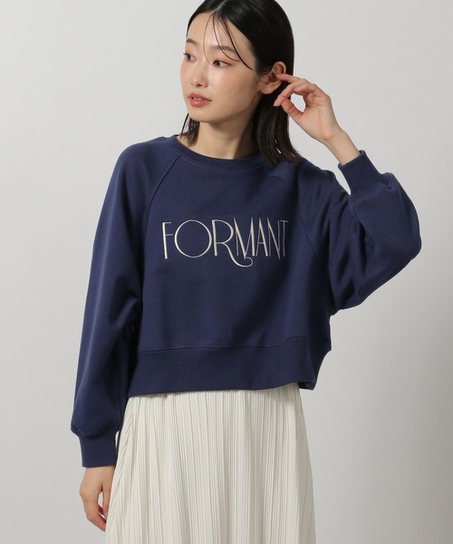 LAKOLE（ラコレ）の「刺繍ロゴ裏毛プルオーバー / 293748（スウェット・レディース・ライトグリーン/オートミール/ネイビー・FREE）」の2枚目の写真