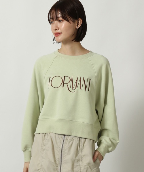 LAKOLE（ラコレ）の「刺繍ロゴ裏毛プルオーバー / 293748（スウェット・レディース・ライトグリーン/オートミール/ネイビー・FREE）」の3枚目の写真