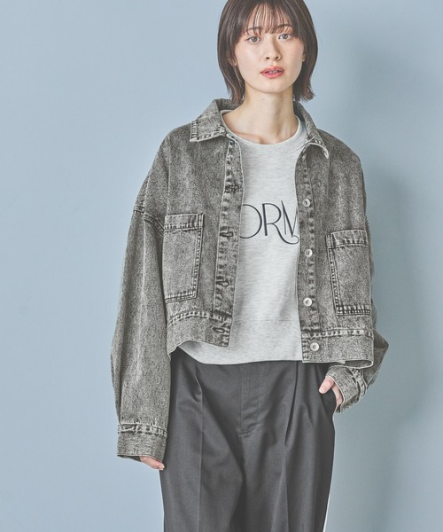 LAKOLE（ラコレ）の「刺繍ロゴ裏毛プルオーバー / 293748（スウェット・レディース・ライトグリーン/オートミール/ネイビー・FREE）」の5枚目の写真