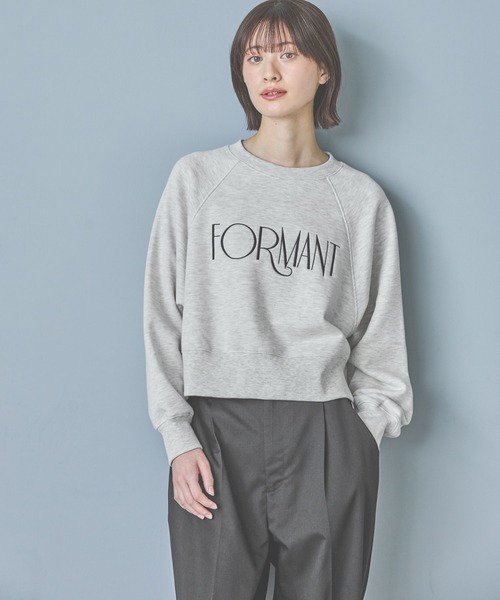 LAKOLE（ラコレ）の「刺繍ロゴ裏毛プルオーバー / 293748（スウェット・レディース・ライトグリーン/オートミール/ネイビー・FREE）」の8枚目の写真