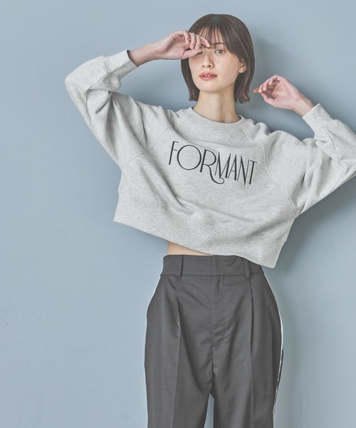 LAKOLE（ラコレ）の「刺繍ロゴ裏毛プルオーバー / 293748（スウェット・レディース・ライトグリーン/オートミール/ネイビー・FREE）」の9枚目の写真