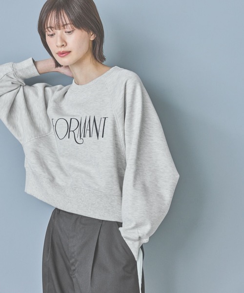 LAKOLE（ラコレ）の「刺繍ロゴ裏毛プルオーバー / 293748（スウェット・レディース・ライトグリーン/オートミール/ネイビー・FREE）」の10枚目の写真