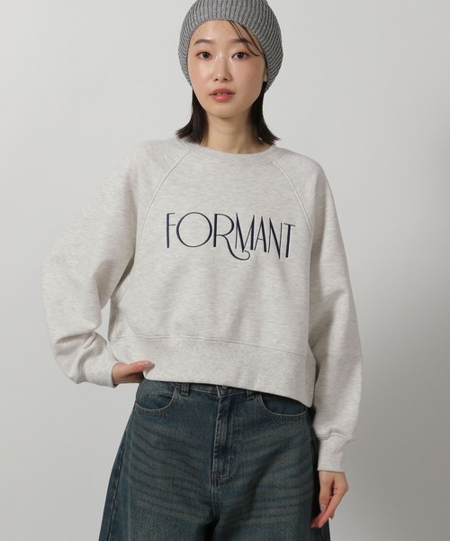 LAKOLE（ラコレ）の「刺繍ロゴ裏毛プルオーバー / 293748（スウェット・レディース・ライトグリーン/オートミール/ネイビー・FREE）」の16枚目の写真