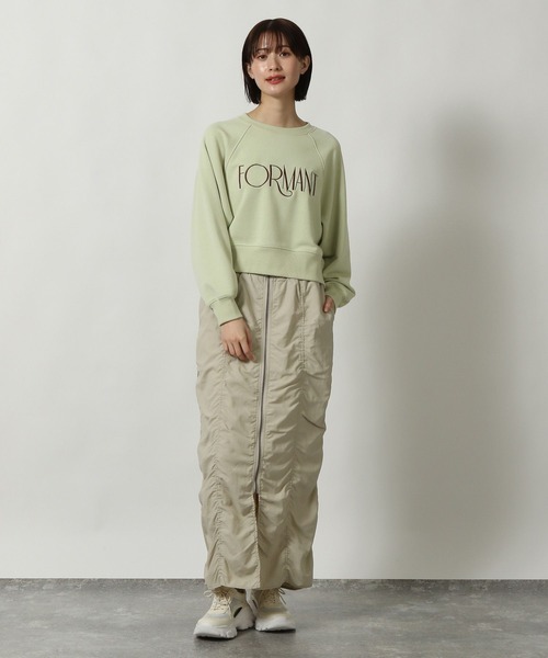 LAKOLE（ラコレ）の「刺繍ロゴ裏毛プルオーバー / 293748（スウェット・レディース・ライトグリーン/オートミール/ネイビー・FREE）」の19枚目の写真