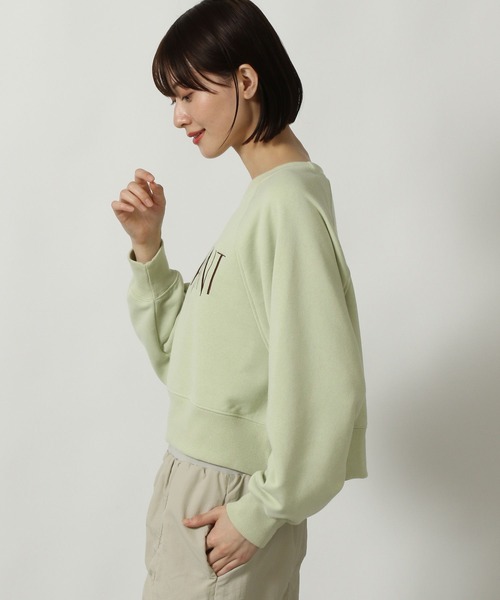 LAKOLE（ラコレ）の「刺繍ロゴ裏毛プルオーバー / 293748（スウェット・レディース・ライトグリーン/オートミール/ネイビー・FREE）」の22枚目の写真