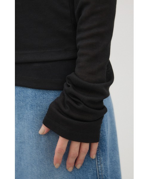 crie conforto(クリーコンフォルト)の「シアーホルターセットトップス 2枚セット / ロンT / 長袖(Tシャツ/カットソー・レディース・ホワイト/ブラック/ミント・FREE)」の13枚目の写真