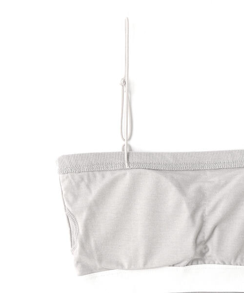 FREE'S MART（フリーズマート）の「◆カップ付きショート丈キャミソール(カップ取り外し可)（キャミソール・レディース・グレー/ホワイト/ブラック・FREE）」の12枚目の写真