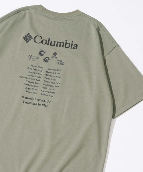 FREAK'S STORE(フリークスストア)の「限定展開 Columbia×FREAK'S STORE/コロンビア 別注 インペリアルパーク ワードグラフィック バックプリント クルーネックTシャツ(Tシャツ/カットソー・メンズ・ブラック/ベージュ/ホワイト/チャコールグレー/アッシュグレー/ホワイト系その他/ブラック系その他/グレー系その他/ベージュ系その他/スミクロ/オフホワイト・SMALL/MEDIUM/LARGE/X-LARGE)」の10枚目の写真