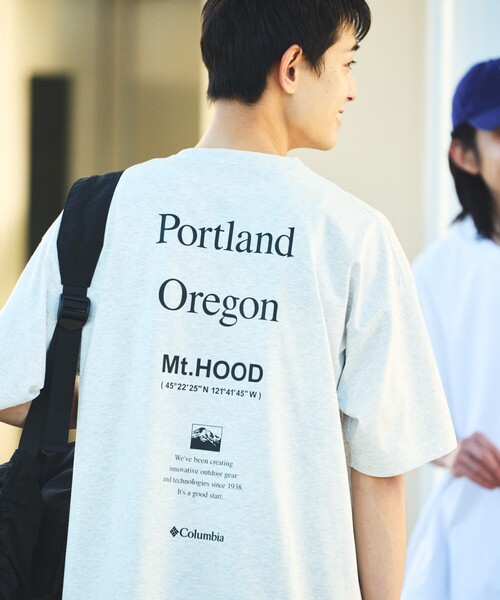 FREAK'S STORE(フリークスストア)の「限定展開 Columbia×FREAK'S STORE/コロンビア 別注 インペリアルパーク ワードグラフィック バックプリント クルーネックTシャツ(Tシャツ/カットソー・メンズ・ブラック/ベージュ/ホワイト/チャコールグレー/アッシュグレー/ホワイト系その他/ブラック系その他/グレー系その他/ベージュ系その他/スミクロ/オフホワイト・SMALL/MEDIUM/LARGE/X-LARGE)」の9枚目の写真