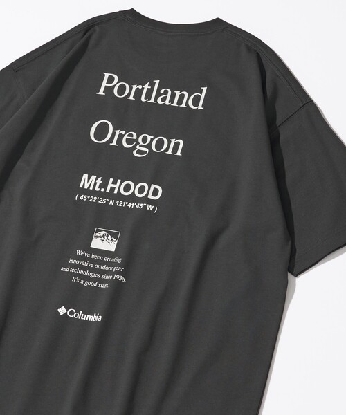 FREAK'S STORE(フリークスストア)の「限定展開 Columbia×FREAK'S STORE/コロンビア 別注 インペリアルパーク ワードグラフィック バックプリント クルーネックTシャツ(Tシャツ/カットソー・メンズ・ブラック/ベージュ/ホワイト/チャコールグレー/アッシュグレー/ホワイト系その他/ブラック系その他/グレー系その他/ベージュ系その他/スミクロ/オフホワイト・SMALL/MEDIUM/LARGE/X-LARGE)」の7枚目の写真