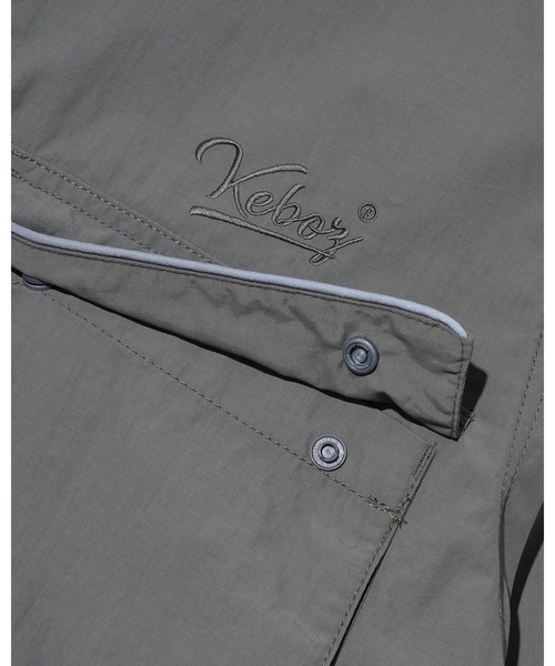 KEBOZ（ケボズ）の「SUPPLEX CONVERTIBLE JACKET 25SS（ナイロンジャケット・メンズ・ブラック/グレー/オフホワイト・M/L/XL）」の13枚目の写真