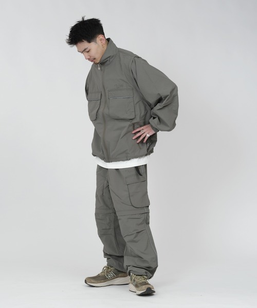 KEBOZ（ケボズ）の「SUPPLEX CONVERTIBLE JACKET 25SS（ナイロンジャケット・メンズ・ブラック/グレー/オフホワイト・M/L/XL）」の8枚目の写真