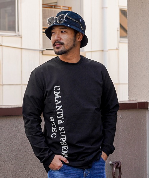adamsJUGGLER(アダムスジャグラー)の「バーティカルR.Sロンティー(Tシャツ/カットソー・メンズ・ホワイト/ブラック・S/M/L/XL/XXL)」の2枚目の写真