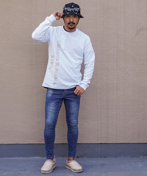 adamsJUGGLER(アダムスジャグラー)の「バーティカルR.Sロンティー(Tシャツ/カットソー・メンズ・ホワイト/ブラック・S/M/L/XL/XXL)」の8枚目の写真