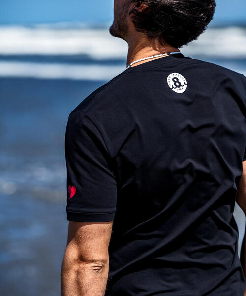muta marine（ムータ・マリン）の「muta MARINE/ムータ マリン/別注フロッキーWAVE TEE（Tシャツ/カットソー・メンズ・ホワイト/ブラック・6/8/5/7）」の19枚目の写真