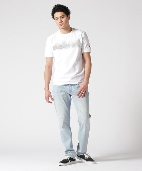 muta marine（ムータ・マリン）の「muta MARINE/ムータ マリン/別注フロッキーWAVE TEE（Tシャツ/カットソー・メンズ・ホワイト/ブラック・6/8/5/7）」の15枚目の写真