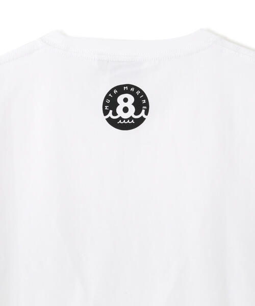 muta marine（ムータ・マリン）の「muta MARINE/ムータ マリン/別注フロッキーWAVE TEE（Tシャツ/カットソー・メンズ・ホワイト/ブラック・6/8/5/7）」の12枚目の写真