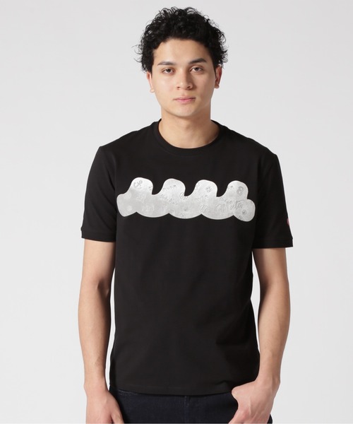 muta marine（ムータ・マリン）の「muta MARINE/ムータ マリン/別注フロッキーWAVE TEE（Tシャツ/カットソー・メンズ・ホワイト/ブラック・6/8/5/7）」の9枚目の写真