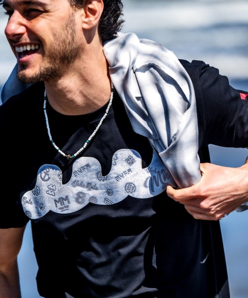 muta marine（ムータ・マリン）の「muta MARINE/ムータ マリン/別注フロッキーWAVE TEE（Tシャツ/カットソー・メンズ・ホワイト/ブラック・6/8/5/7）」の6枚目の写真