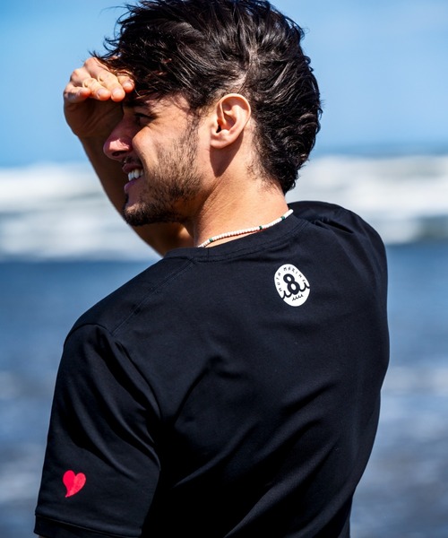 muta marine（ムータ・マリン）の「muta MARINE/ムータ マリン/別注フロッキーWAVE TEE（Tシャツ/カットソー・メンズ・ホワイト/ブラック・6/8/5/7）」の7枚目の写真